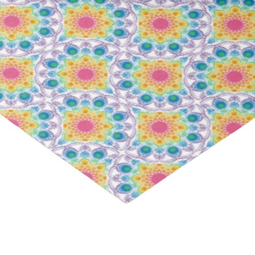Maximalist Rainbow Floral Fountain Deco Fans Craft Tissue Paper