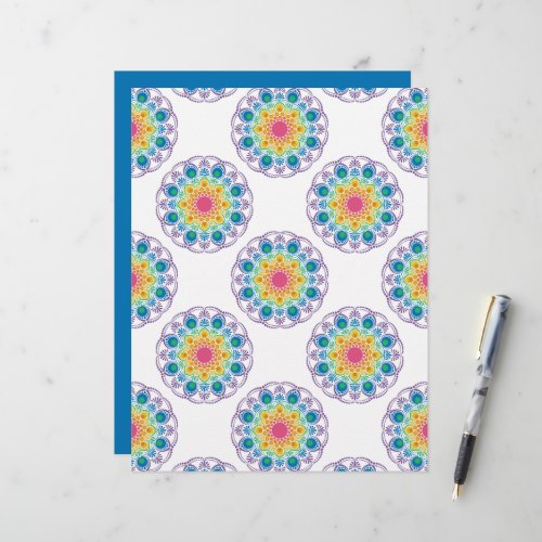 Maximalist Rainbow Floral Fountain Polka Dot
