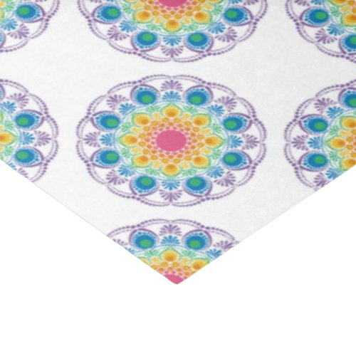 Maximalist Rainbow Floral Fountain Polka Dot Craft Tissue Paper