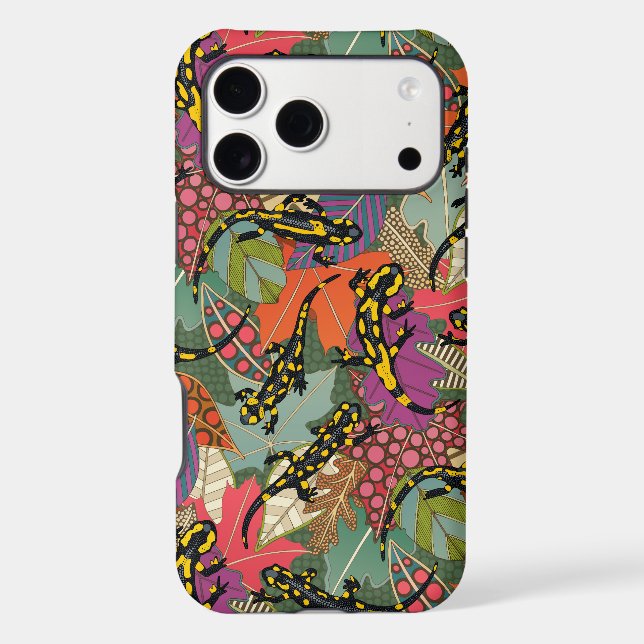 maximalist salamander forest iphone case (Back)