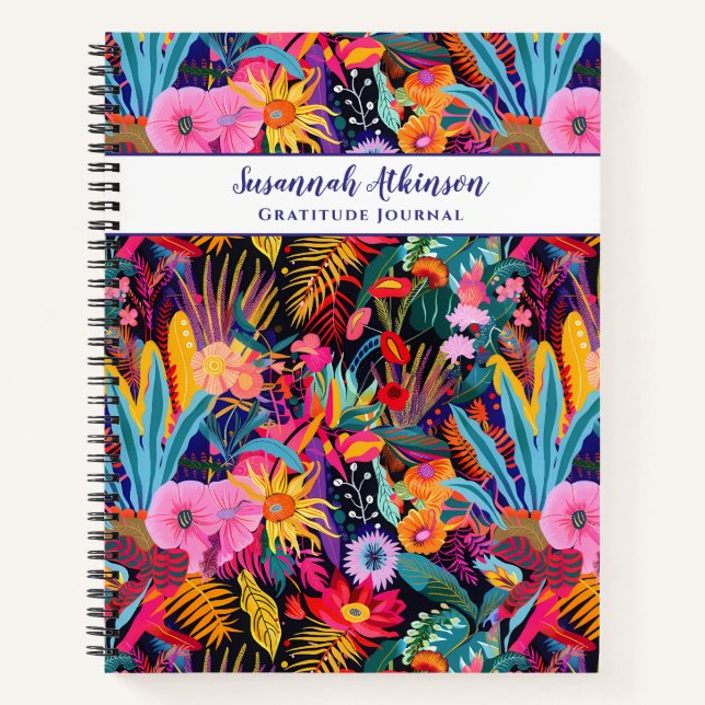 Maximalist Tropical Floral Notebook (Front)