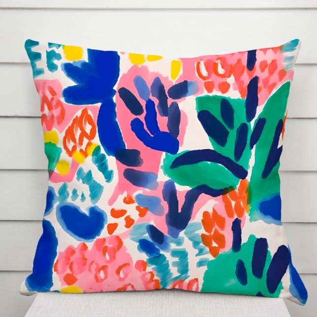 Maximalist Vintage Design 1940's Throw Pillow (Creator Uploaded)
