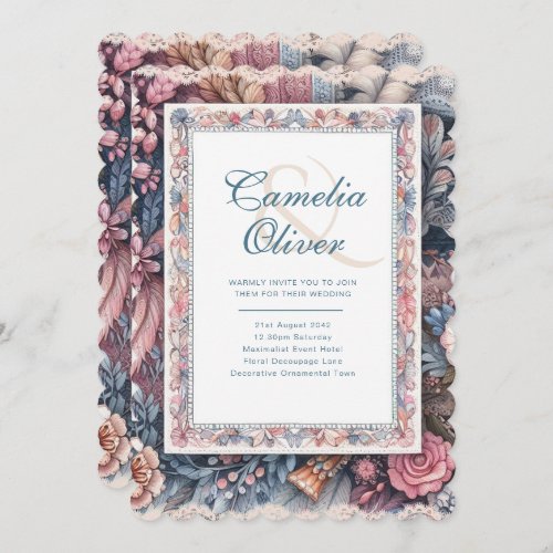 Maximalist Wedding Invitations Busy Decorative