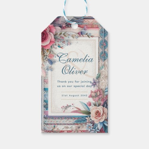 Maximalist Wedding Vintage Floral Favor Gifts Gift Tags