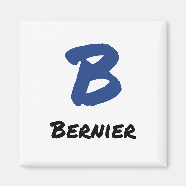 Maxime Bernier Canada Bold Blue Letter B Color Magnet (Front)