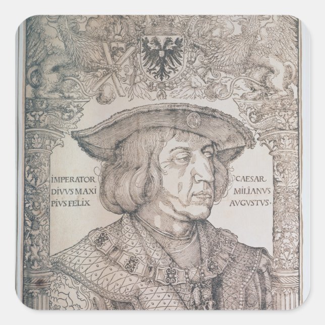 Maximilian I, Emperor of Germany , 1518 Square Sticker (Front)