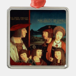 Maximilian I  with his first wife Metal Ornament