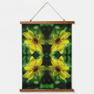 Maximilian Sunflower Floral Abstract   Hanging Tapestry