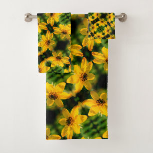 Maximilian Sunflower Floral Abstract Pattern Bath Towel Set