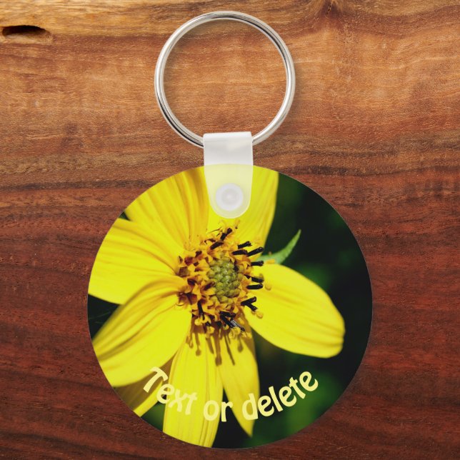Maximilian Sunflower Flower Personalized Keychain (Front)