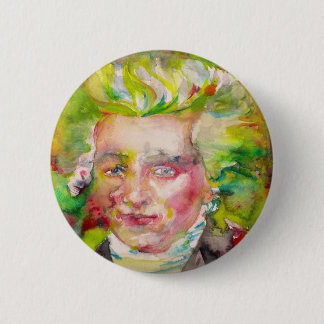 MAXIMILIEN ROBESPIERRE - watercolor on paper Pinback Button