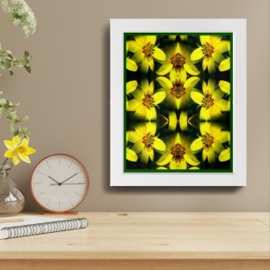 Maximillian Sunflower Abstract Framed      Art