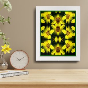 Maximillian Sunflower Abstract Framed      Framed Art