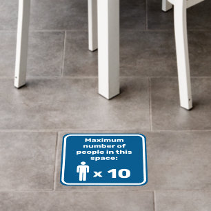 Maximum Number of People Floor Decals
