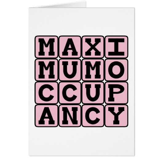 Maximum Occupancy, Funny Pregnancy Cards (Front)