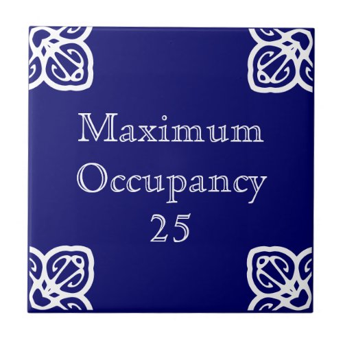 Maximum Occupancy _ Spanish White on Blue Ceramic Tile