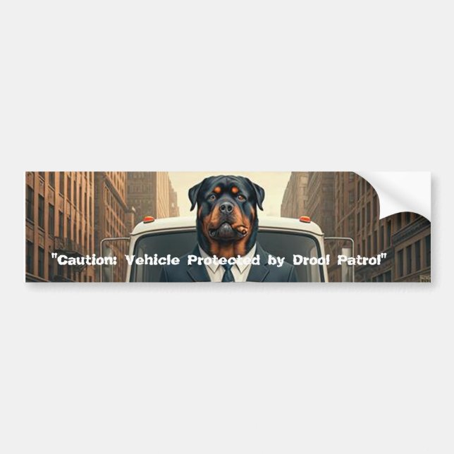 Maximus Bumper Drool Patrol Sticker (Front)