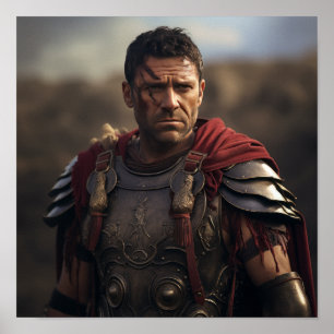 Maximus the Roman General as Retiarius Gladiator P Poster
