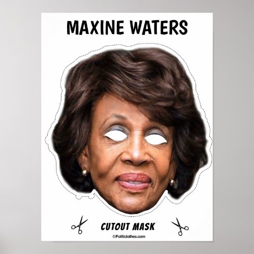 MAXINE WATERS Halloween Mask Poster