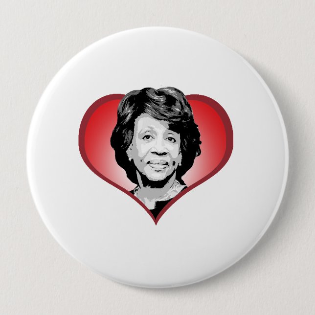 Maxine Waters Heart - Pinback Button (Front)
