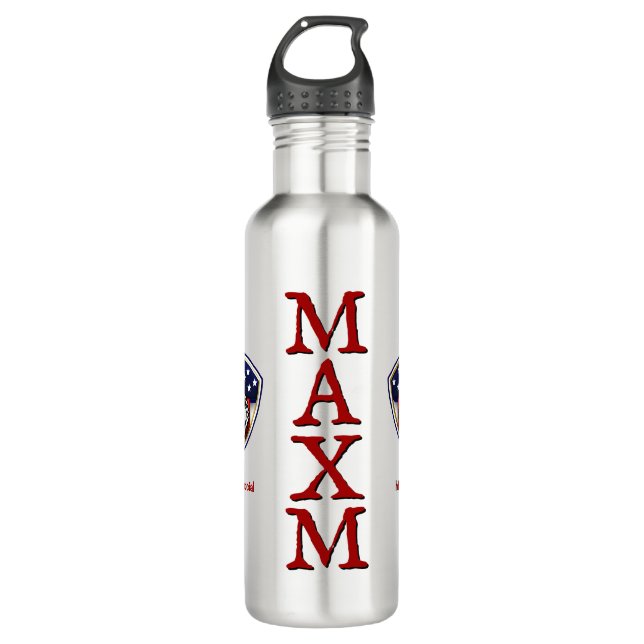 MaxM Stainless Steel Water Bottle (Front)