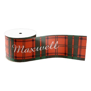 Maxwell Clan Plaid Scottish Tartan Grosgrain Ribbon by TheTartanShop at Zazzle