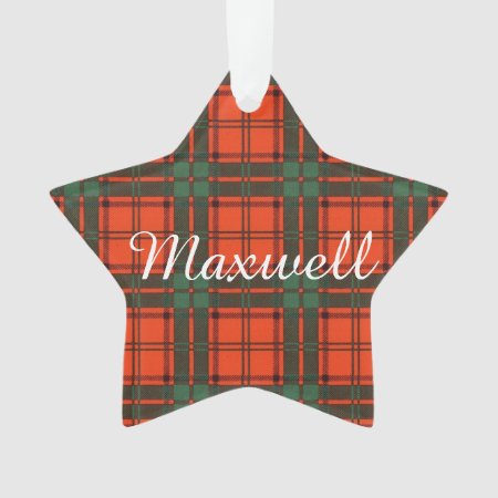 Maxwell Clan Plaid Scottish Tartan Ornament