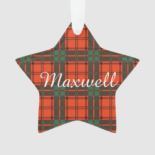 Maxwell clan Plaid Scottish tartan Ornament