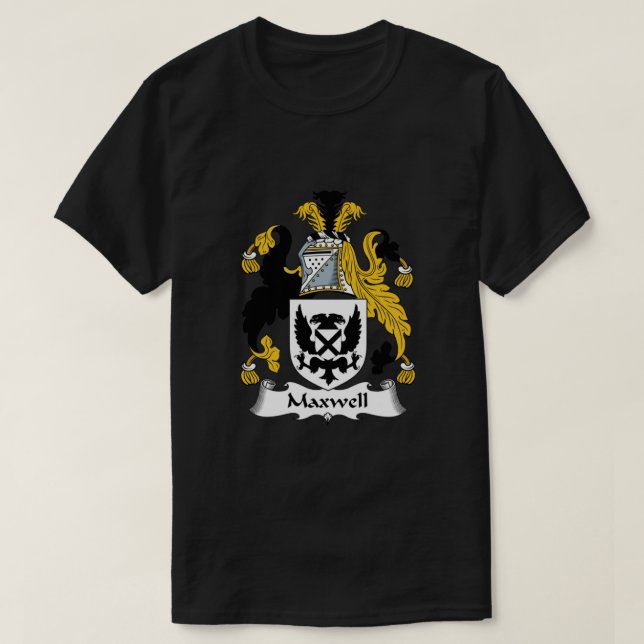 Maxwell Coat of Arms  Maxwell Family Crest T-Shirt (Design Front)