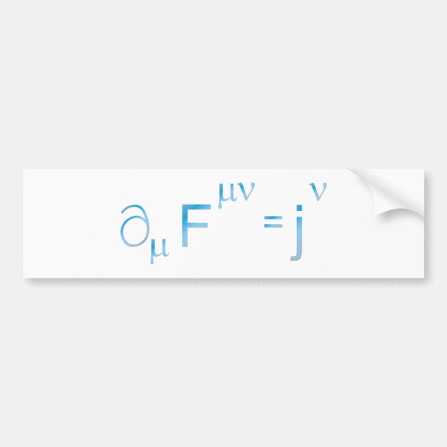 Maxwell equation equation bumper sticker (Front)