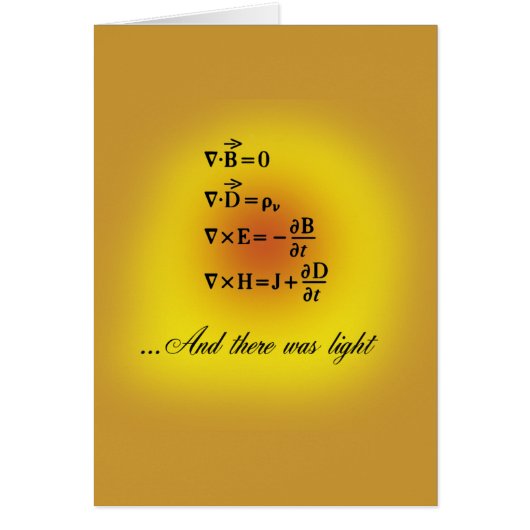 Maxwell Equations Cards (Front)