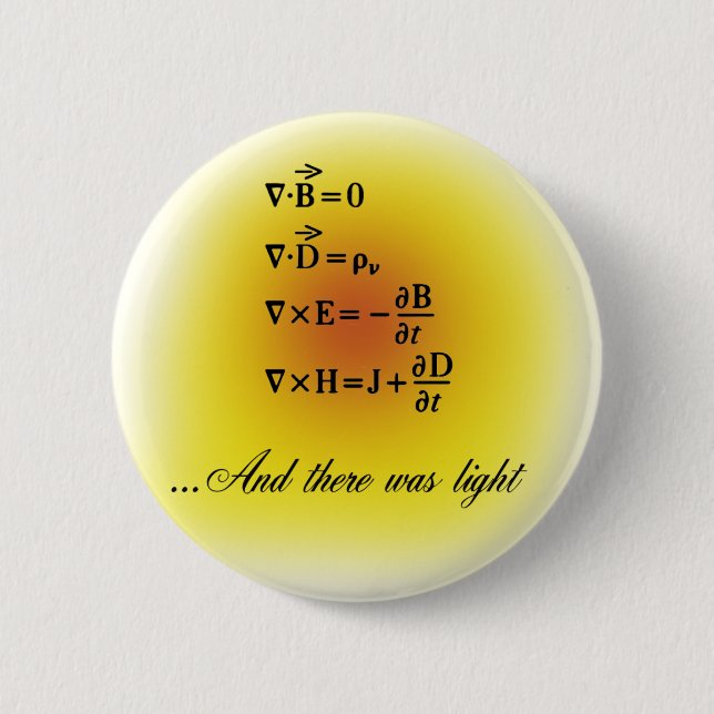 Maxwell Equations Pinback Button (Front)