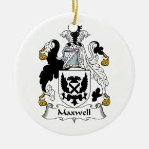Maxwell Family Crest Ceramic Ornament