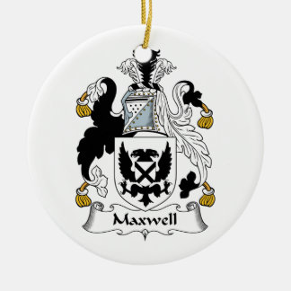 Maxwell Family Crest Ceramic Ornament