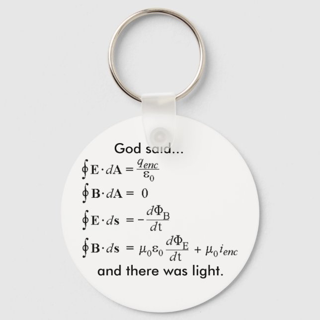 maxwell, God said..., and there was light. Keychain (Front)