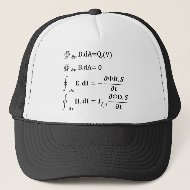 maxwell integral equation trucker hat (Front)