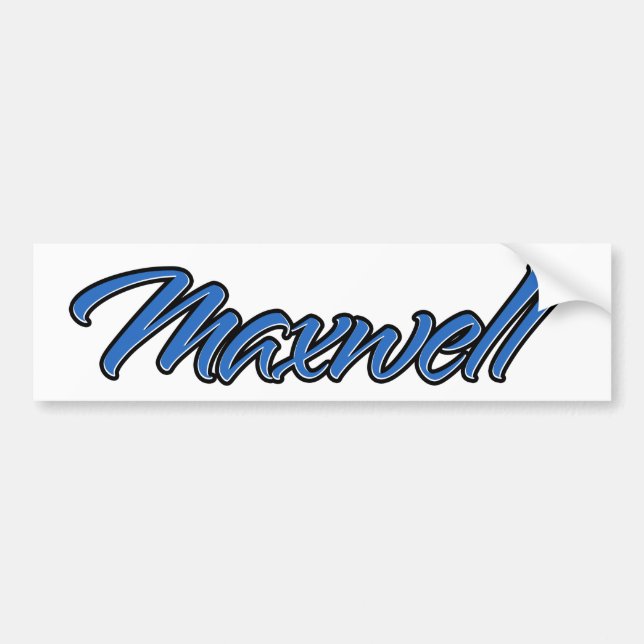 Maxwell Name blue Aufkleber Sticker Autoaufkleber (Front)