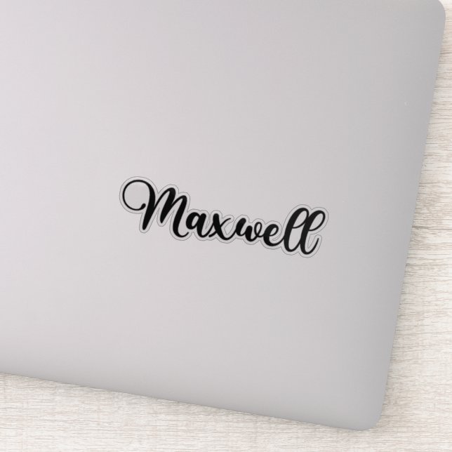 Maxwell Name - Handwritten Calligraphy Sticker (Detail)