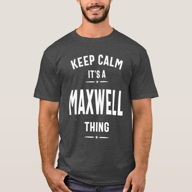 Maxwell Personalized Name Birthday Gift T-Shirt (Front)