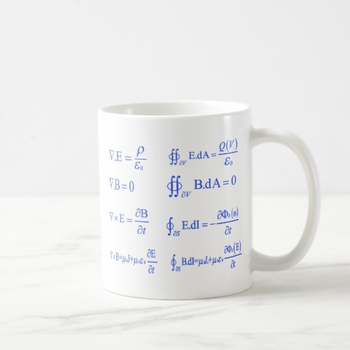 maxwell physics equation coffee mug