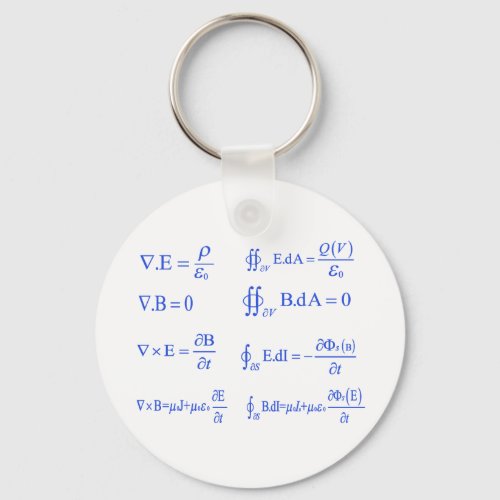 maxwell physics equation keychain