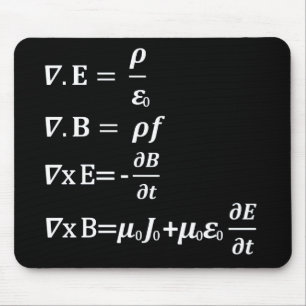 maxwell physics equation mouse pad