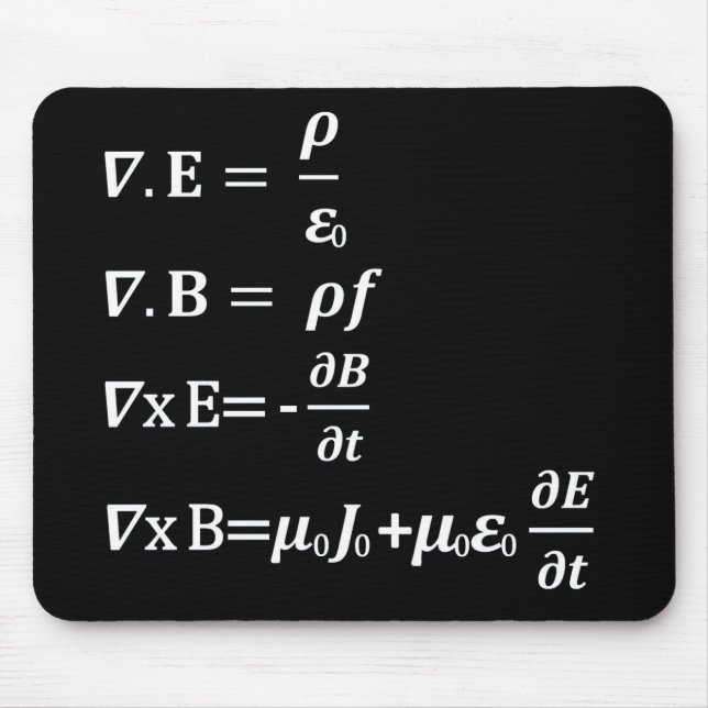 maxwell physics equation mouse pad (Front)