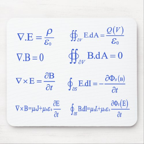 maxwell physics equation mouse pad