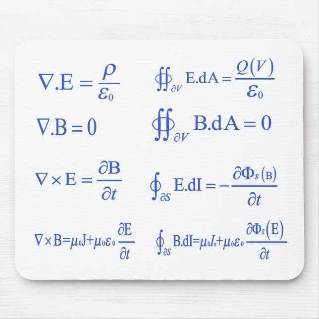 maxwell physics equation mouse pad (Front)