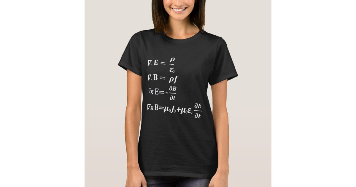 Maxwell Physics Equation T Shirt 0090