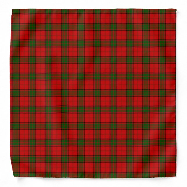 Maxwell tartan red green plaid bandana (Front)