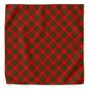 Maxwell tartan red green plaid bandana