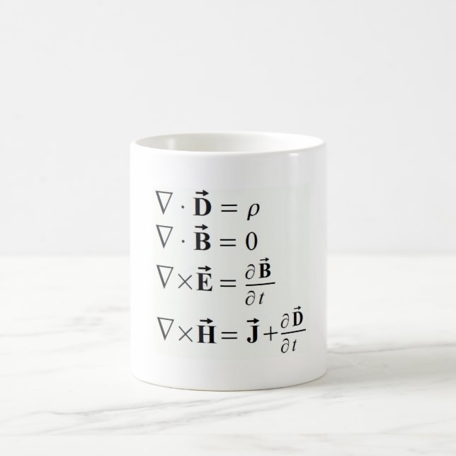 Maxwell's Equations Coffee Mug (Center)