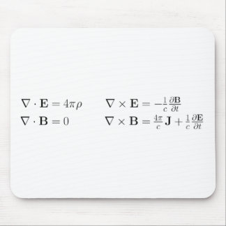 Maxwell's equations, differential form, cgs mouse pad